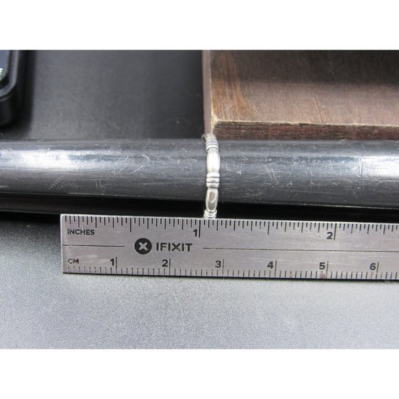 Size 6.25 Sterling Silver Triple Bands Pattern Ring - Picture 5 of 6